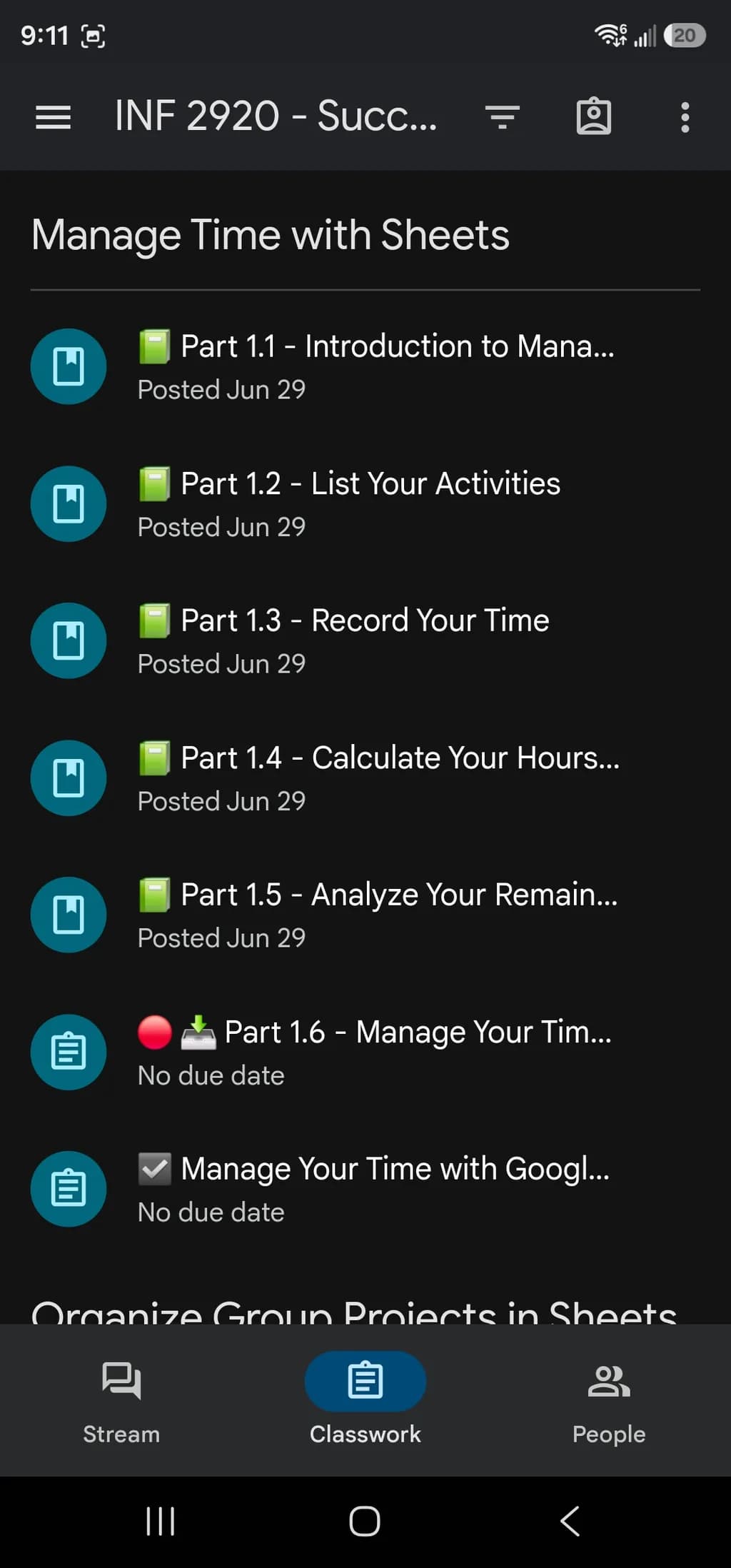 Manage Time with Sheets