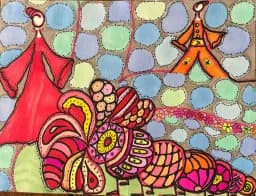 Colorful Rooster Dance