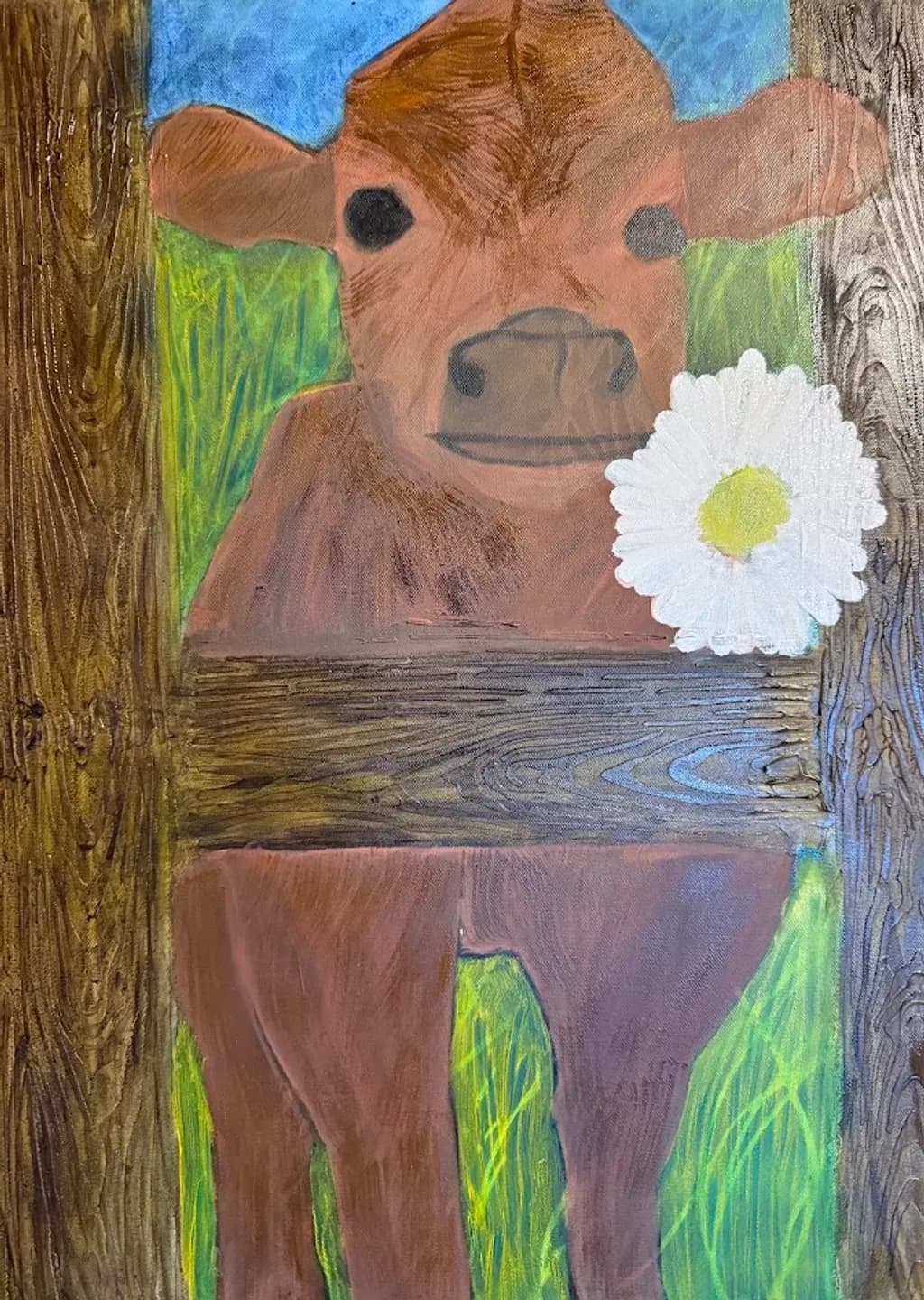 Calf by the Fence