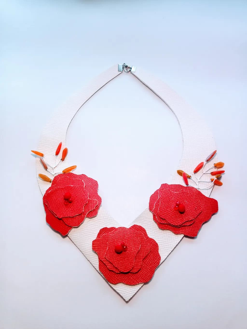 Crimson Trio Necklace