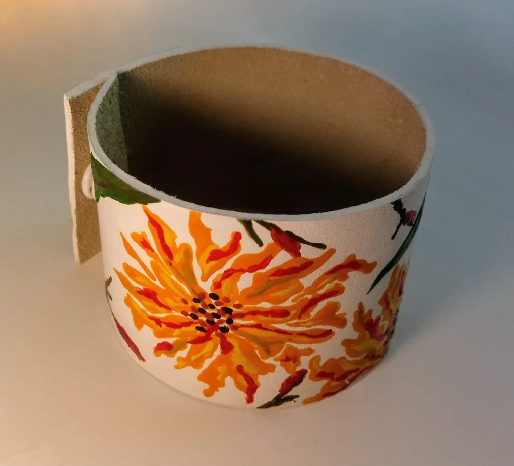 Sunburst Leather Cuff