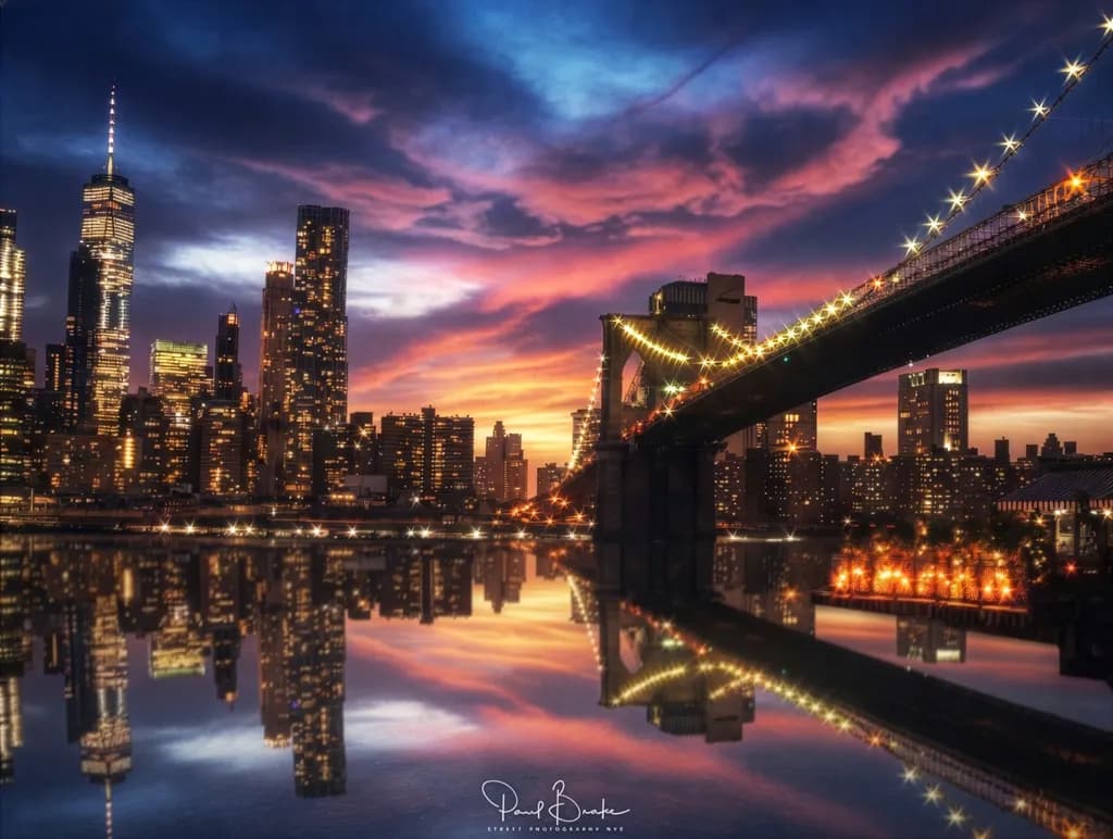 DUMBO Cityscape Sunset