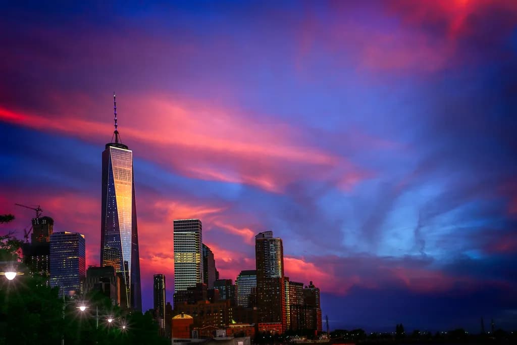 City Skyline at Sunset