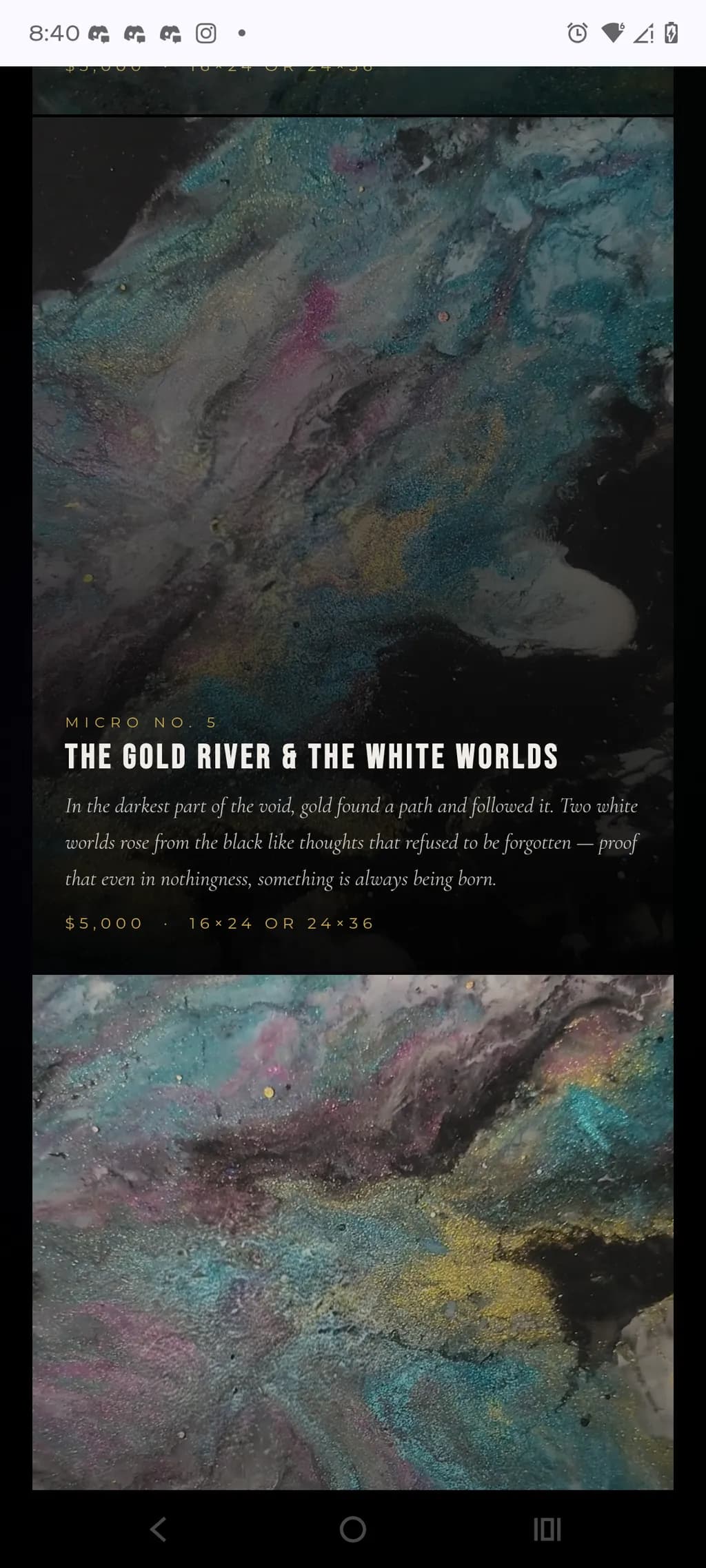 The Gold River & The White Worlds
