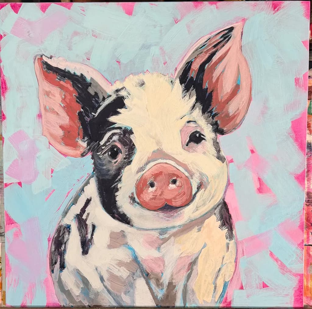 Playful Piglet Portrait
