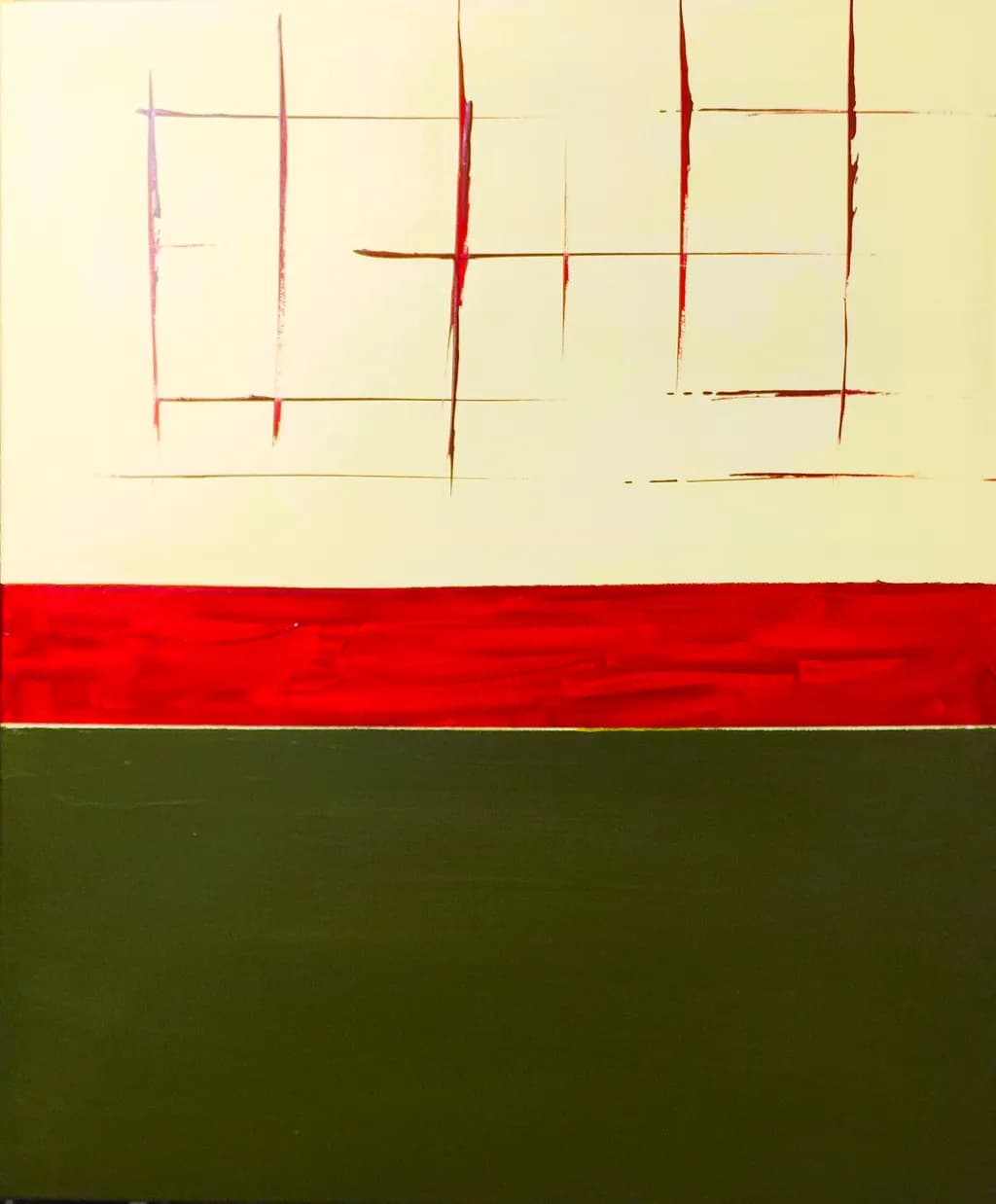 Grid Over Red and Green
