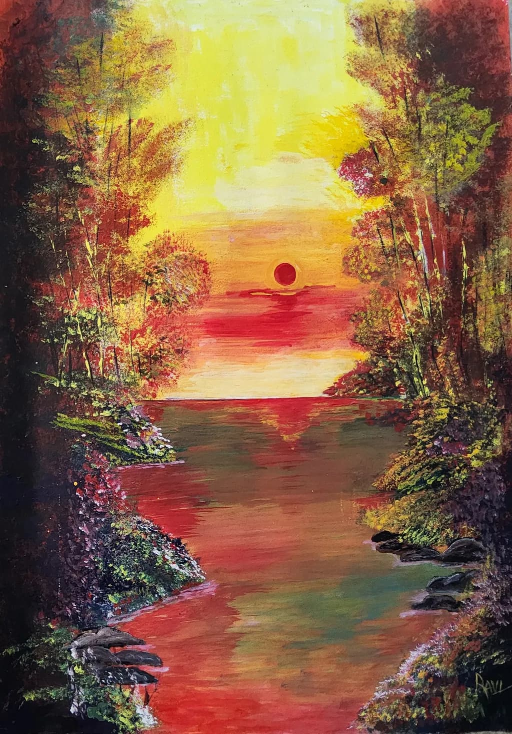 Autumn River Sunset
