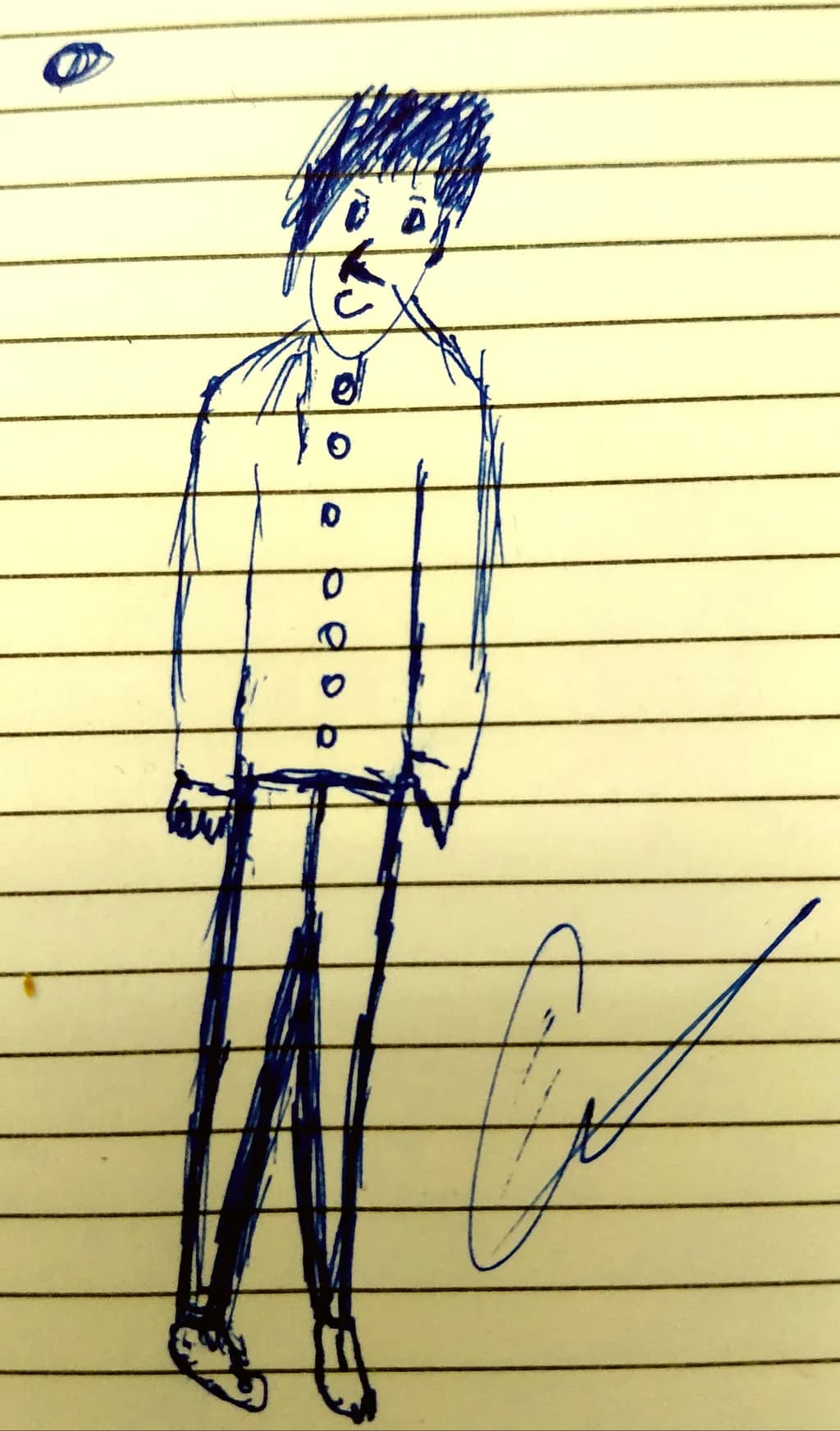 Buttoned Figure Sketch