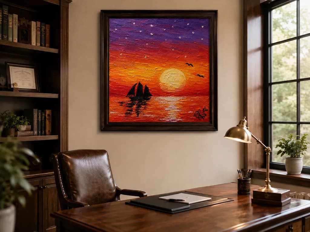 Sunset Sailboat Silhouettes