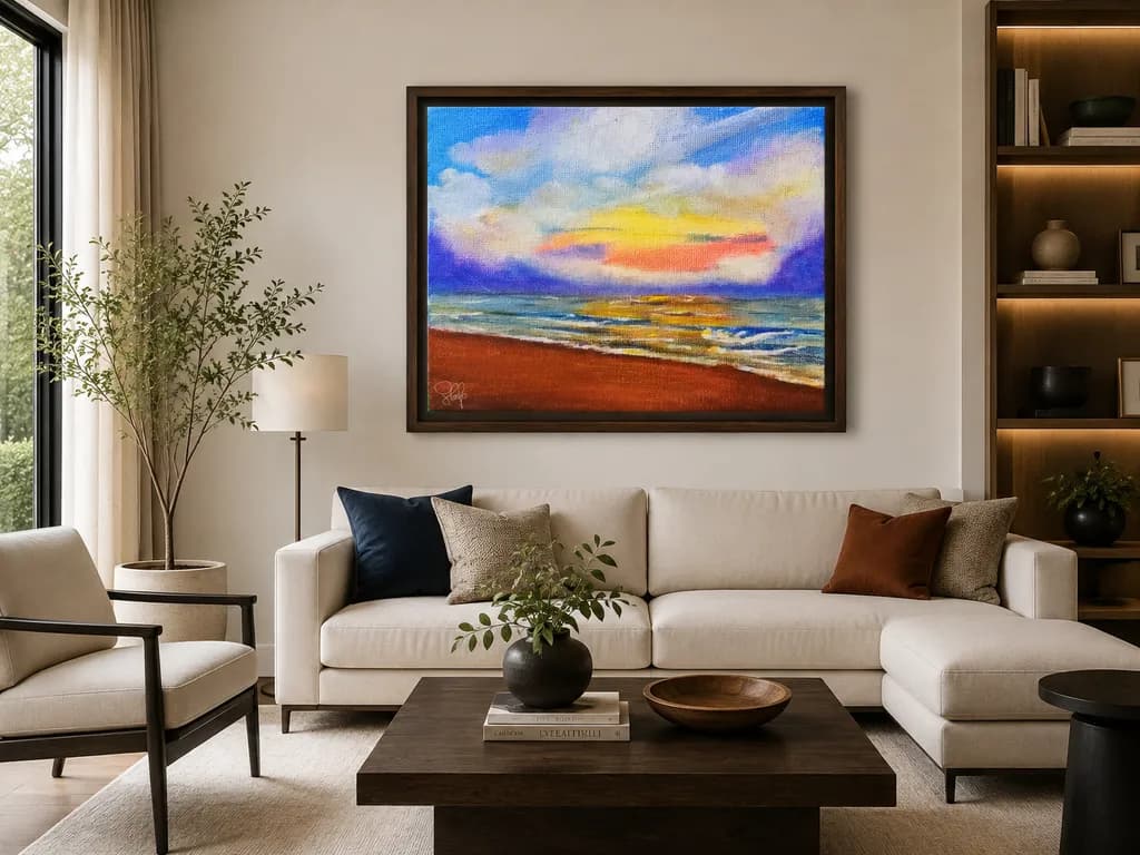 Coastal Sunset Painting