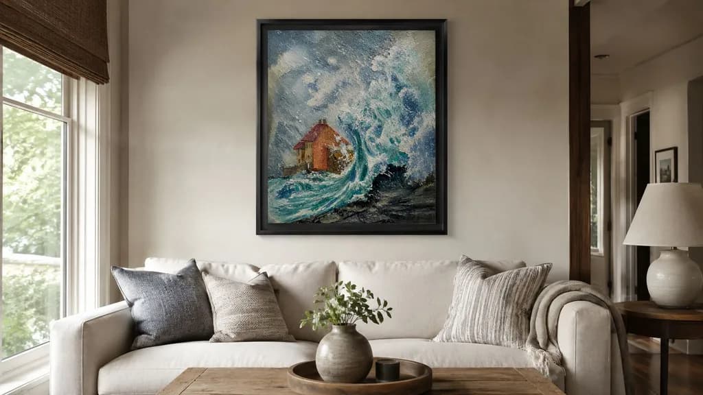House in a Storm Wave