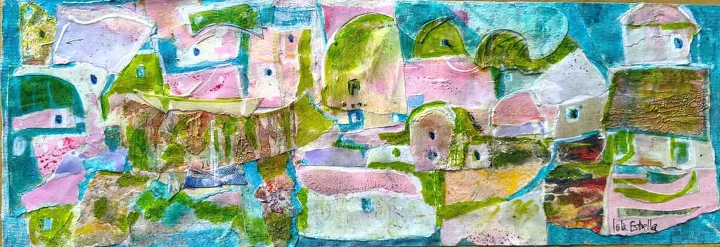 Pastel Village Mosaic