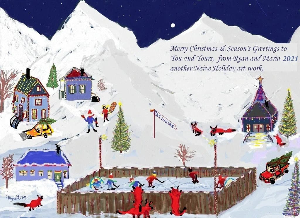 Patinoire Holiday Scene