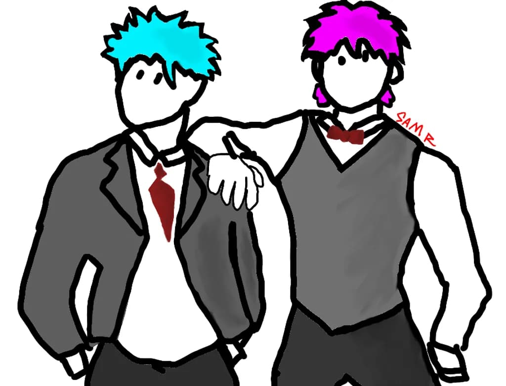 Blue & Magenta Edge