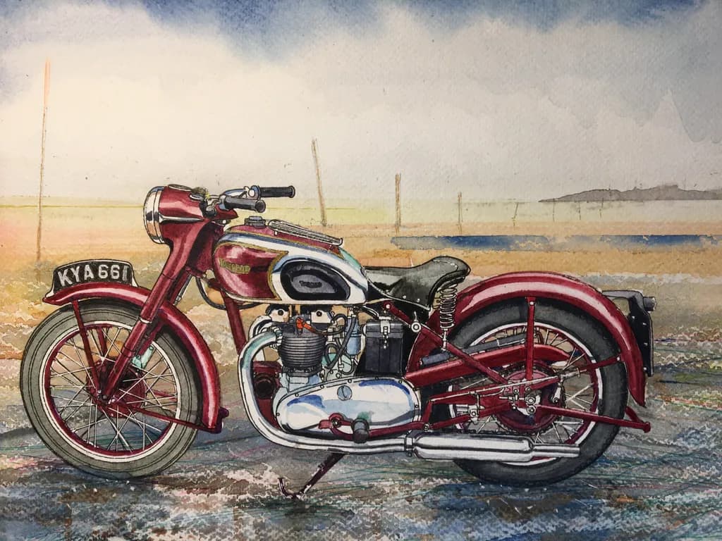 Crimson Classic Motorcycle