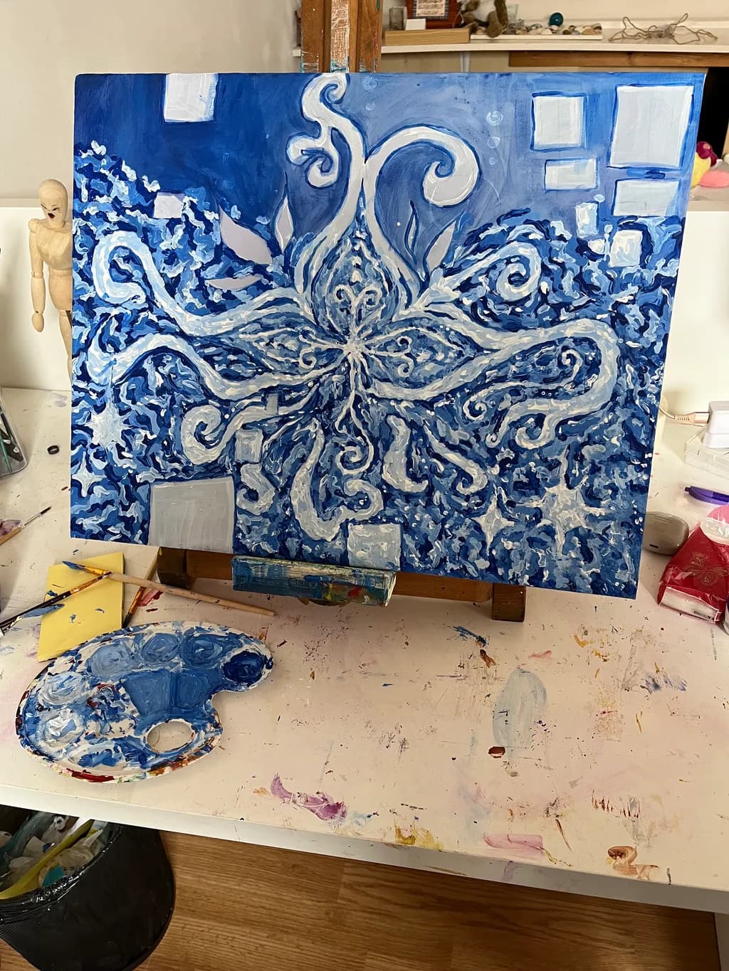 Blue Swirl Octopus
