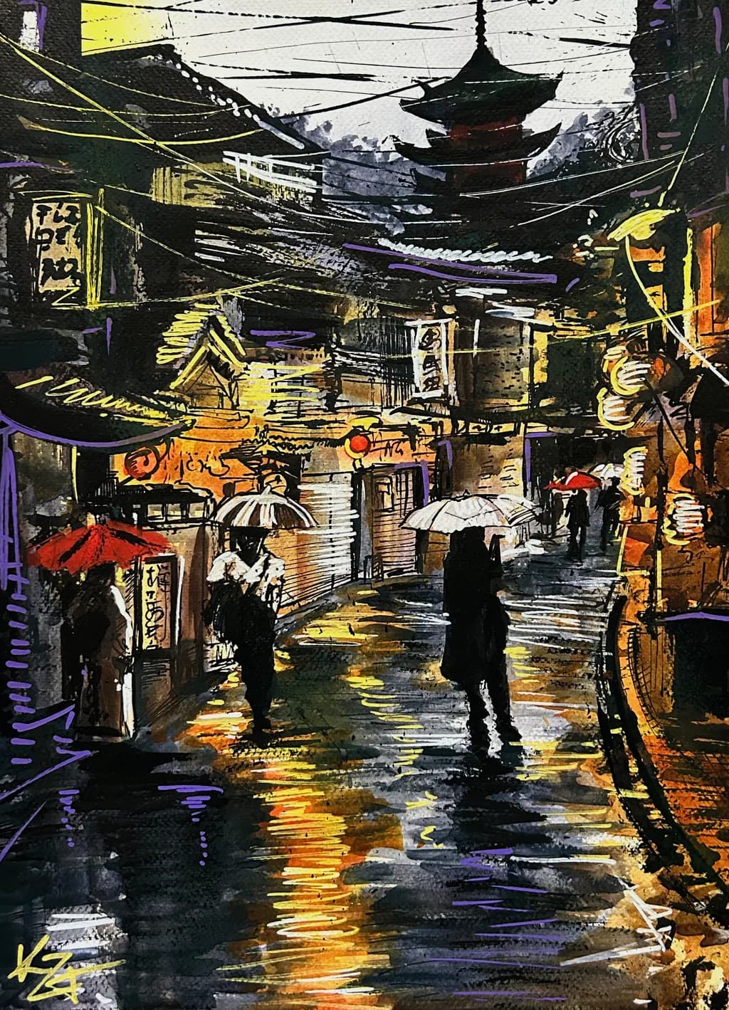 Rainlit Alleyway