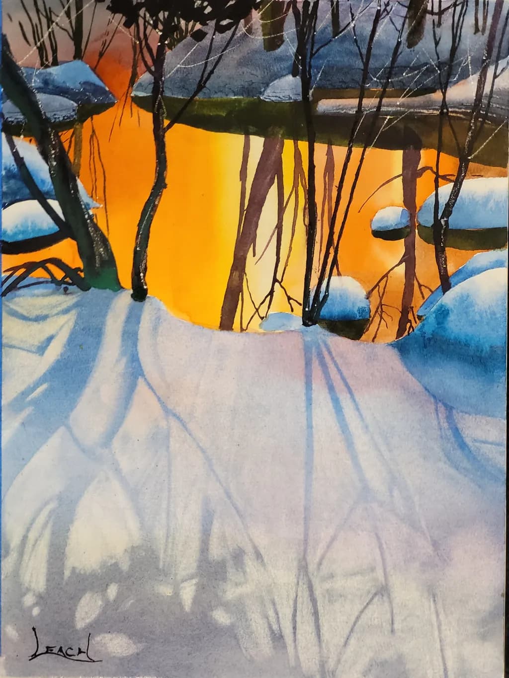 Winter Glow Reflections