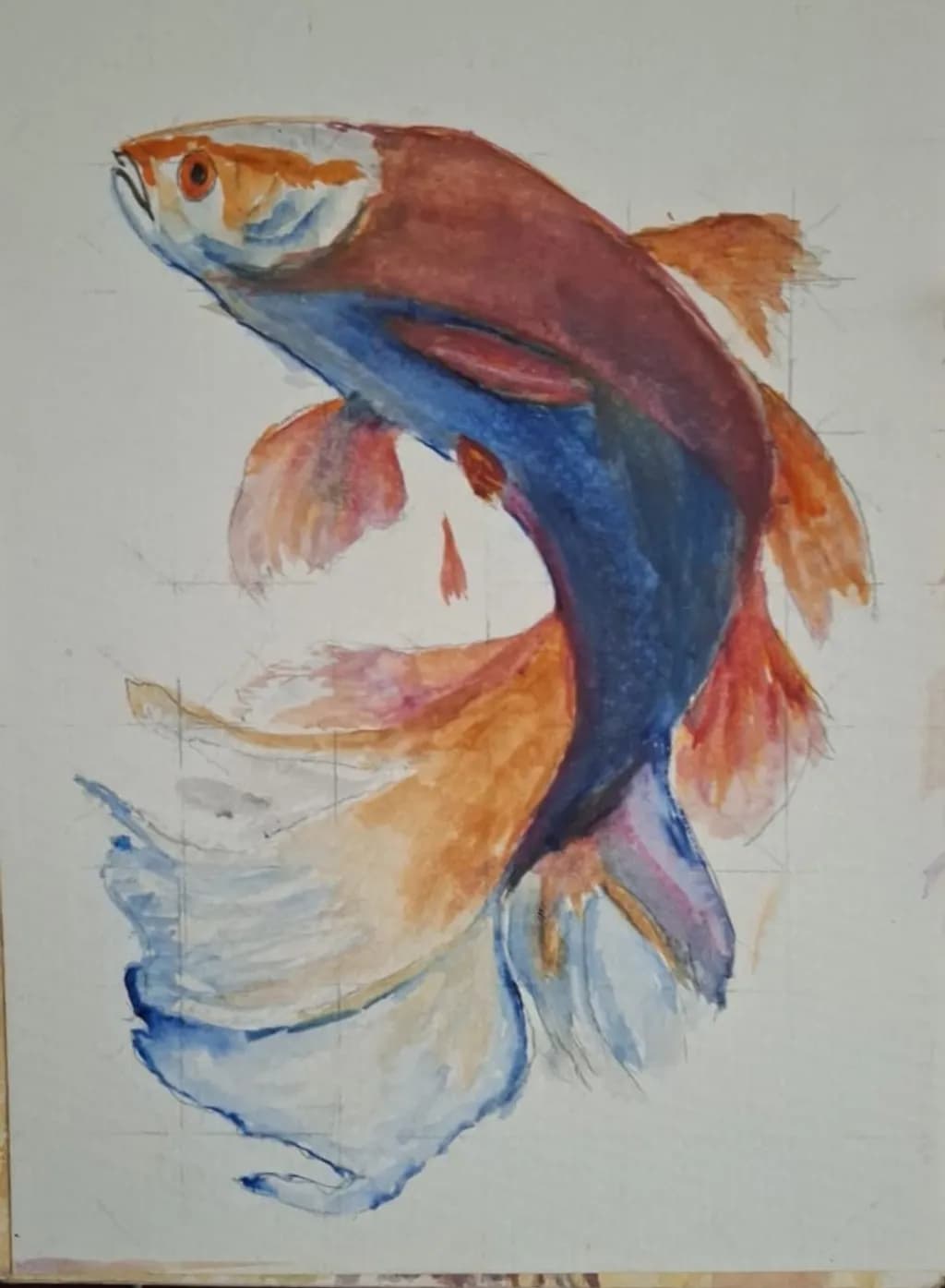 Watercolor Koi