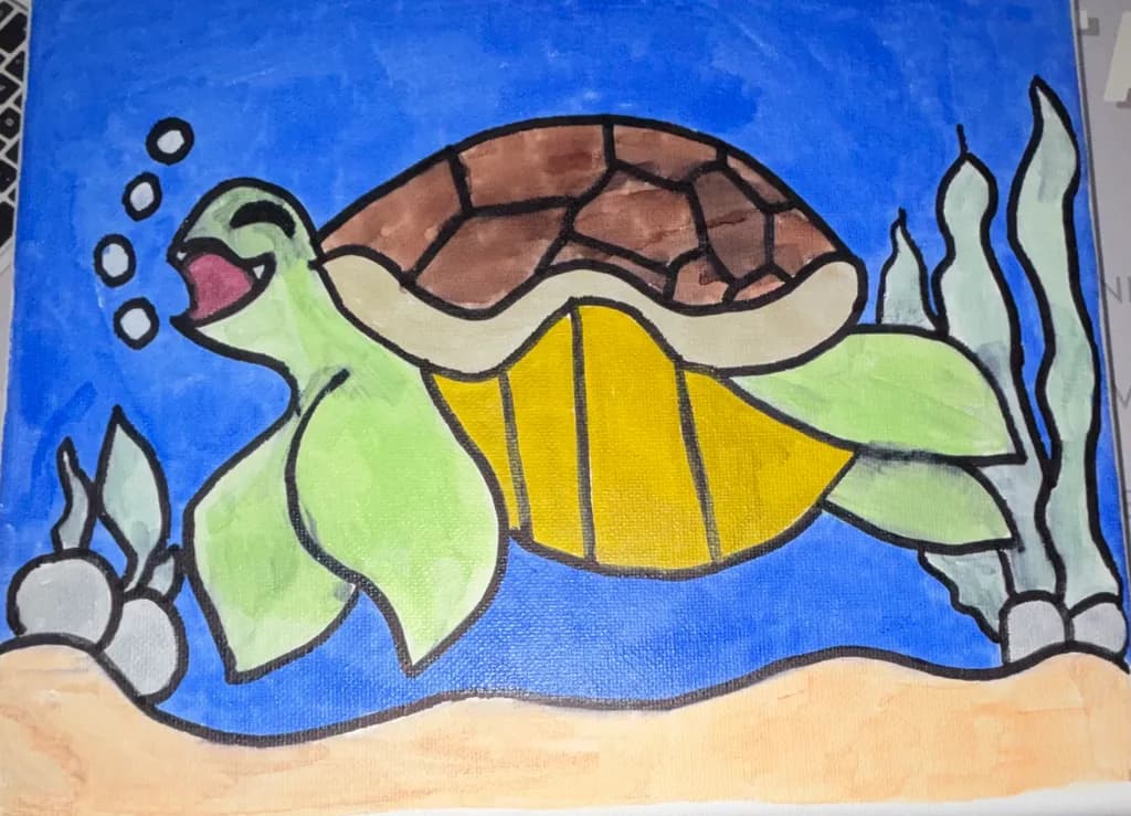 Cheerful Sea Turtle