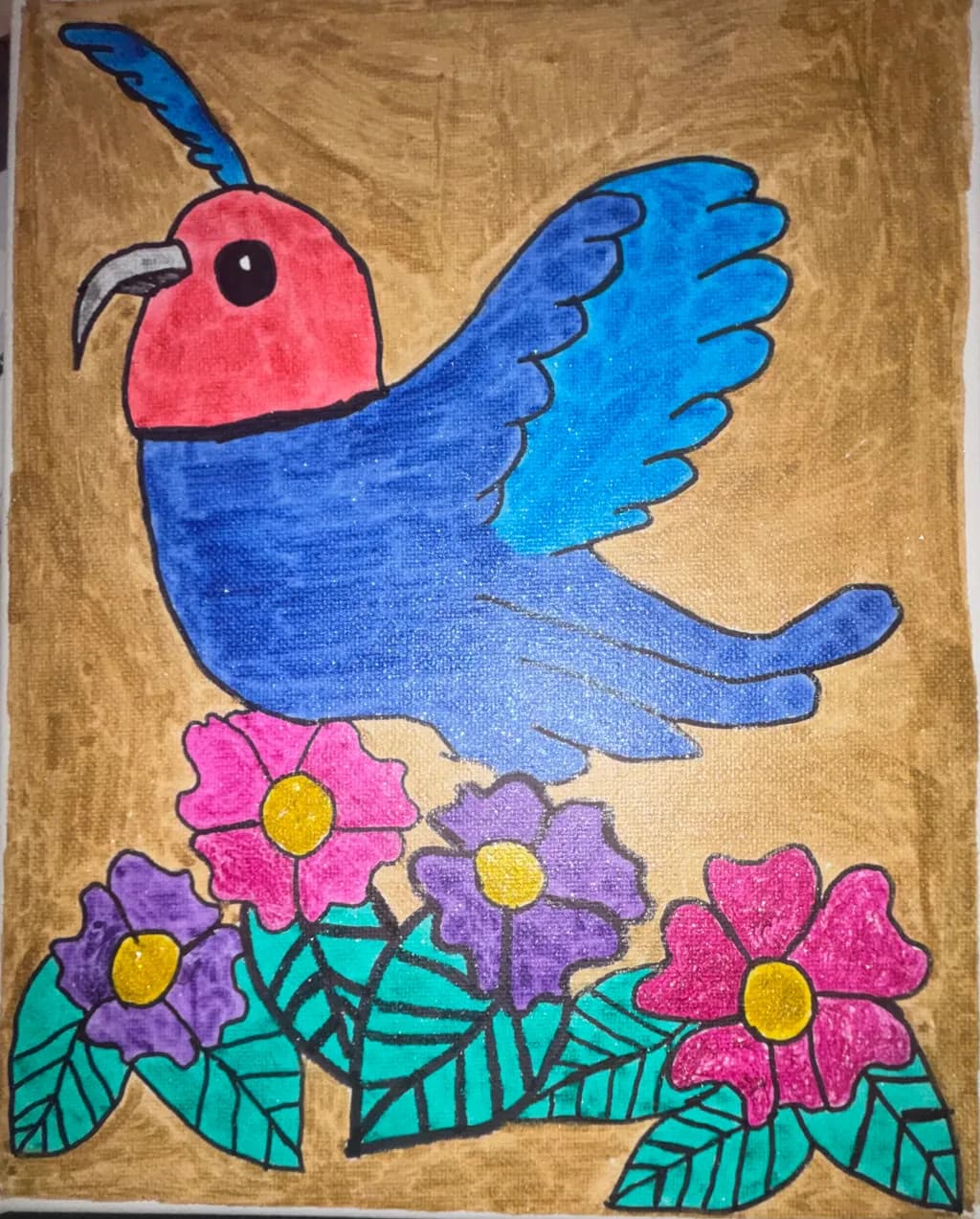 Bluebird Amid Blossoms