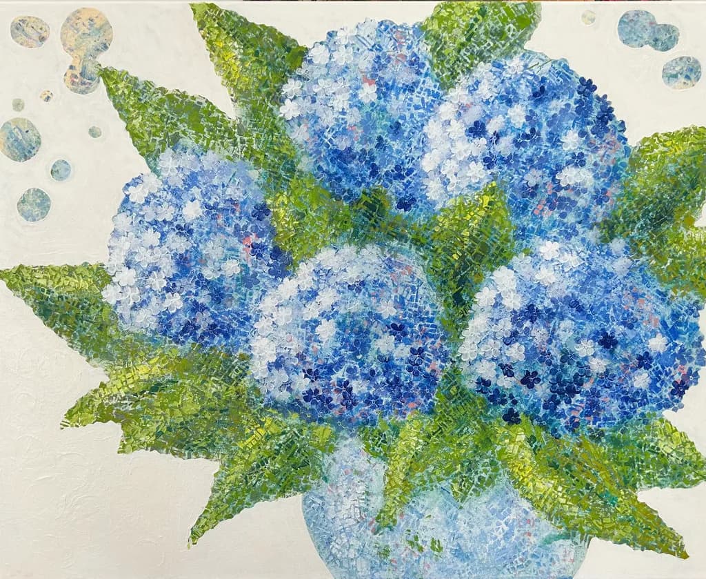 Blue Hydrangea Mosaic