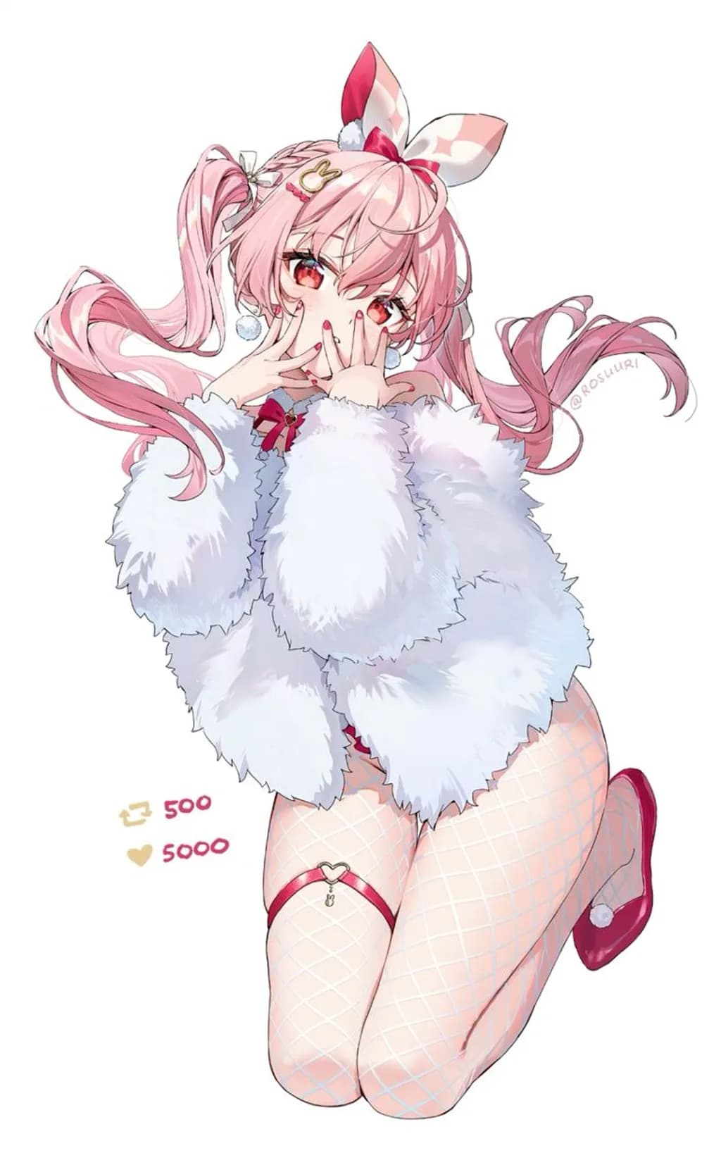 Pink Bunny Charm