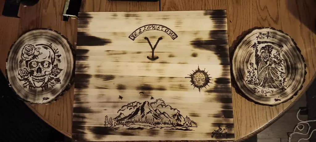 Rustic Yellowstone Triptych