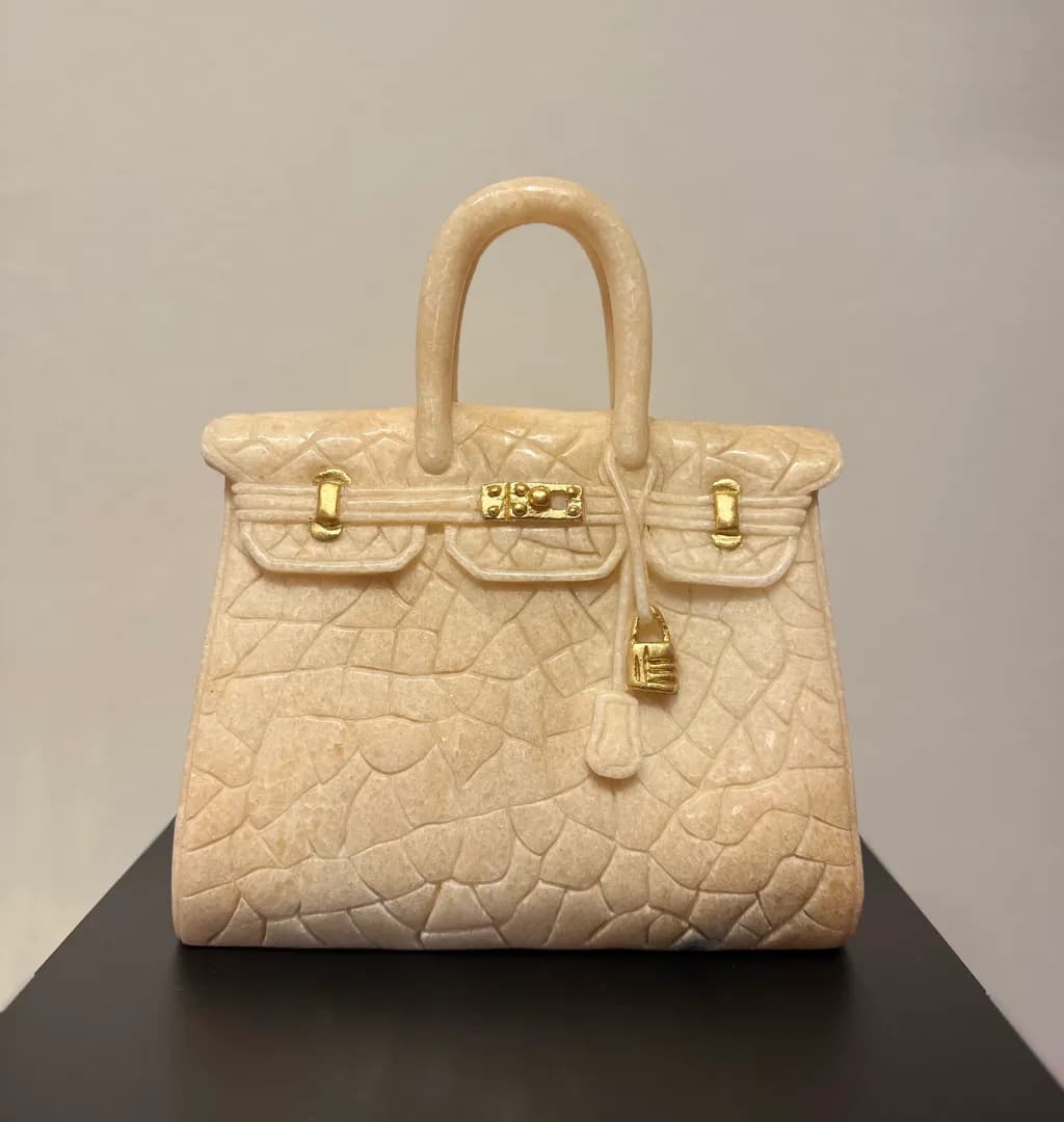 Cracked Ivory Satchel