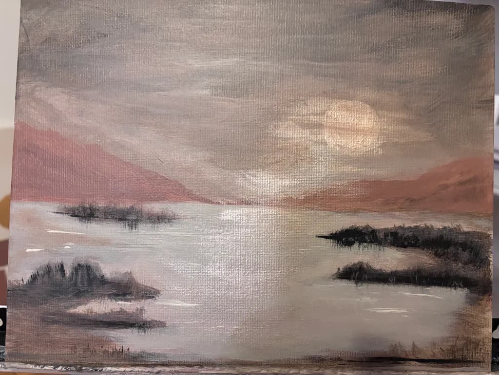 Misty Lake Reflection