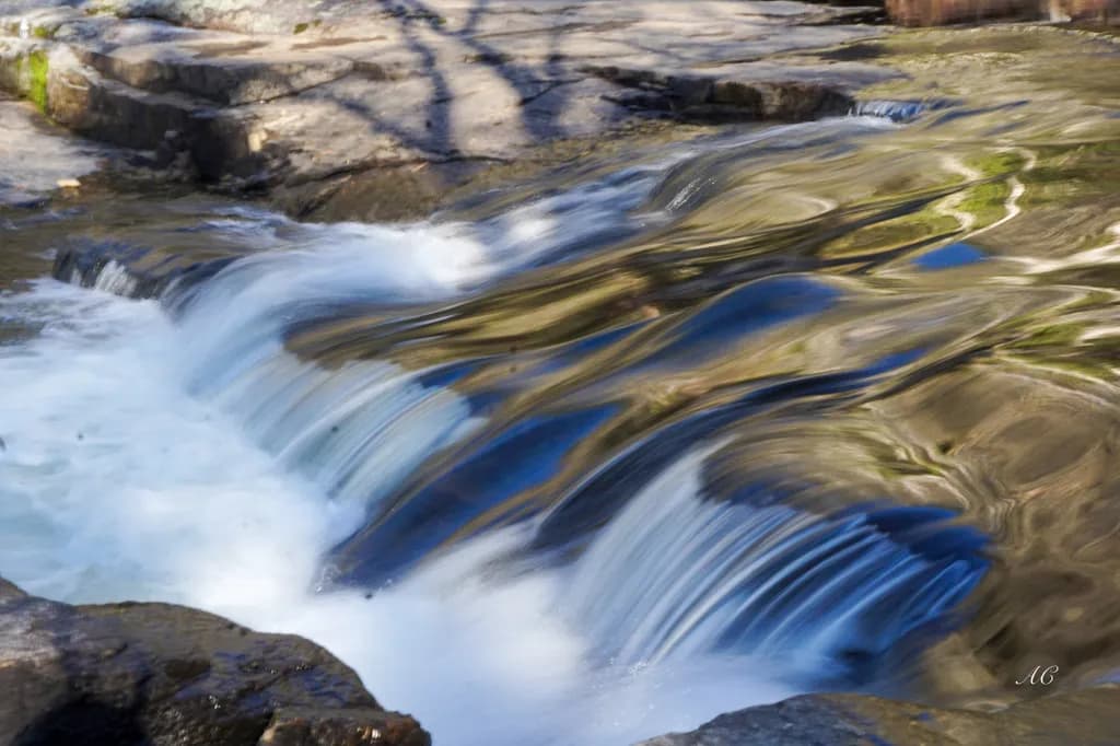 Flowing River Waterfall