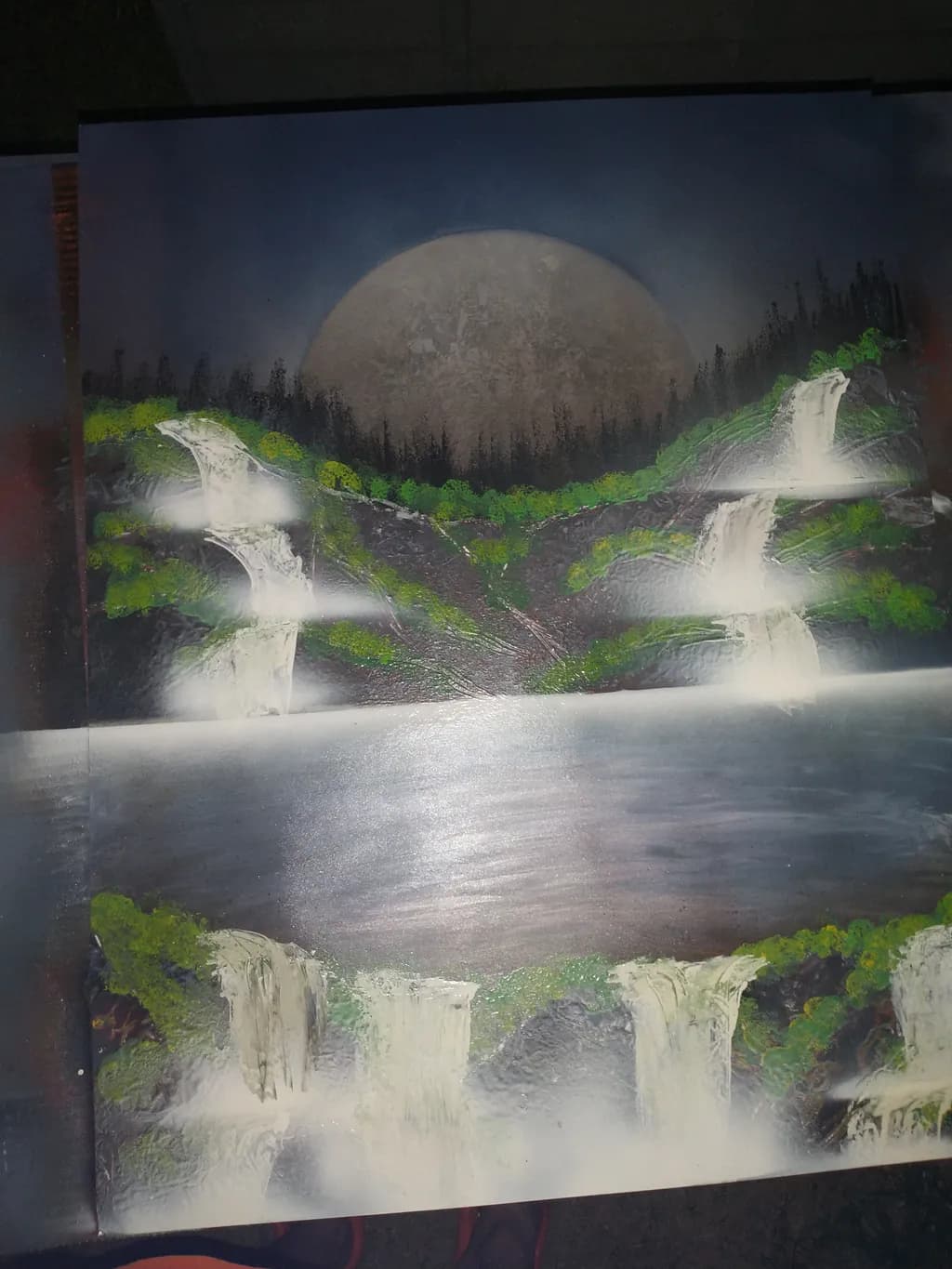 Moonlit Cascade