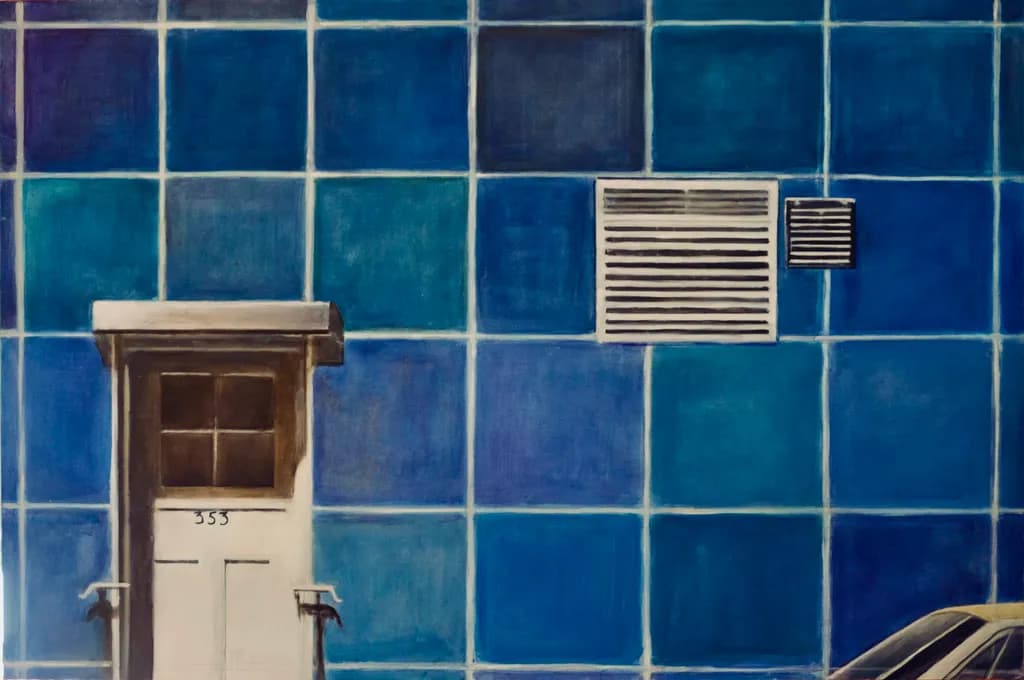Blue Grid Facade