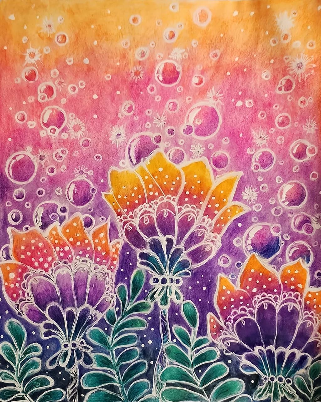 Floral Bubbles