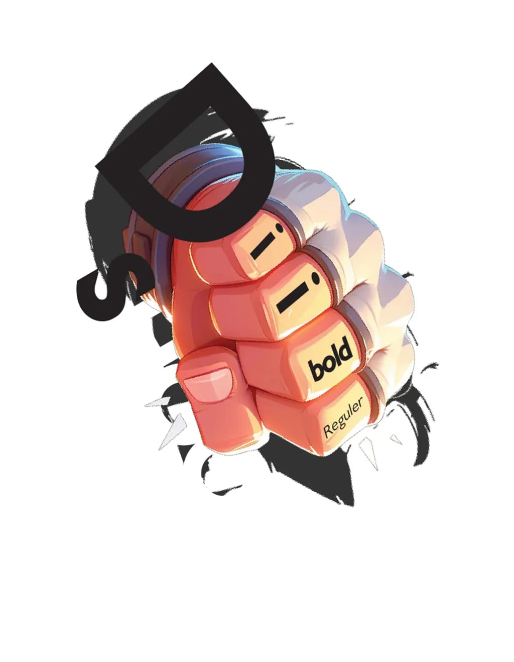 Typography Fist