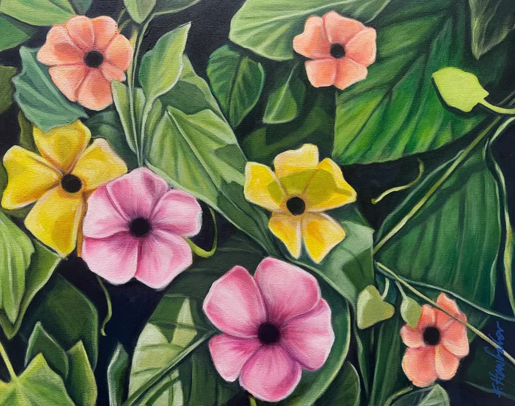 Tropical Flowers and Leaves