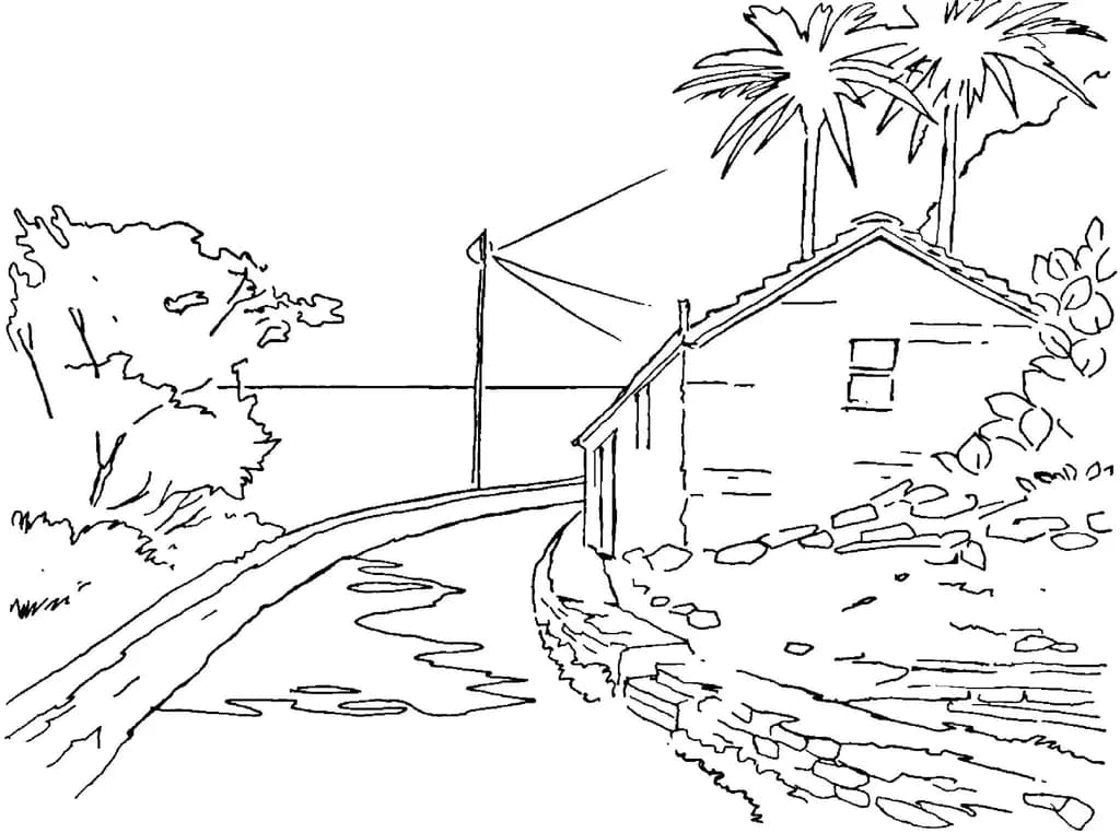 Coastal Road Sketch