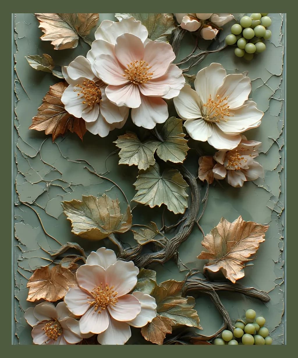 Golden Blossom Relief