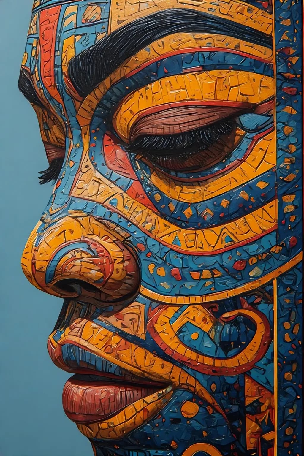 Tribal Mosaic Mask