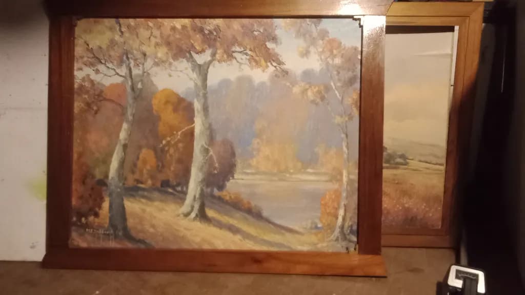 Autumn Trees by the Lake
