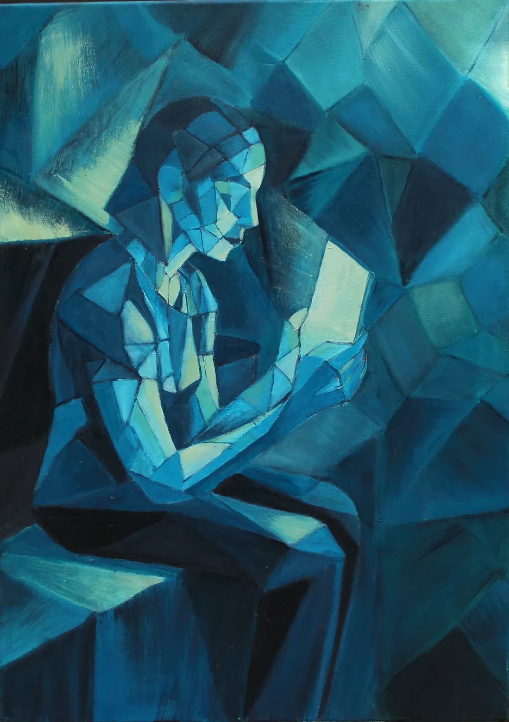 Cubist Figure Reading