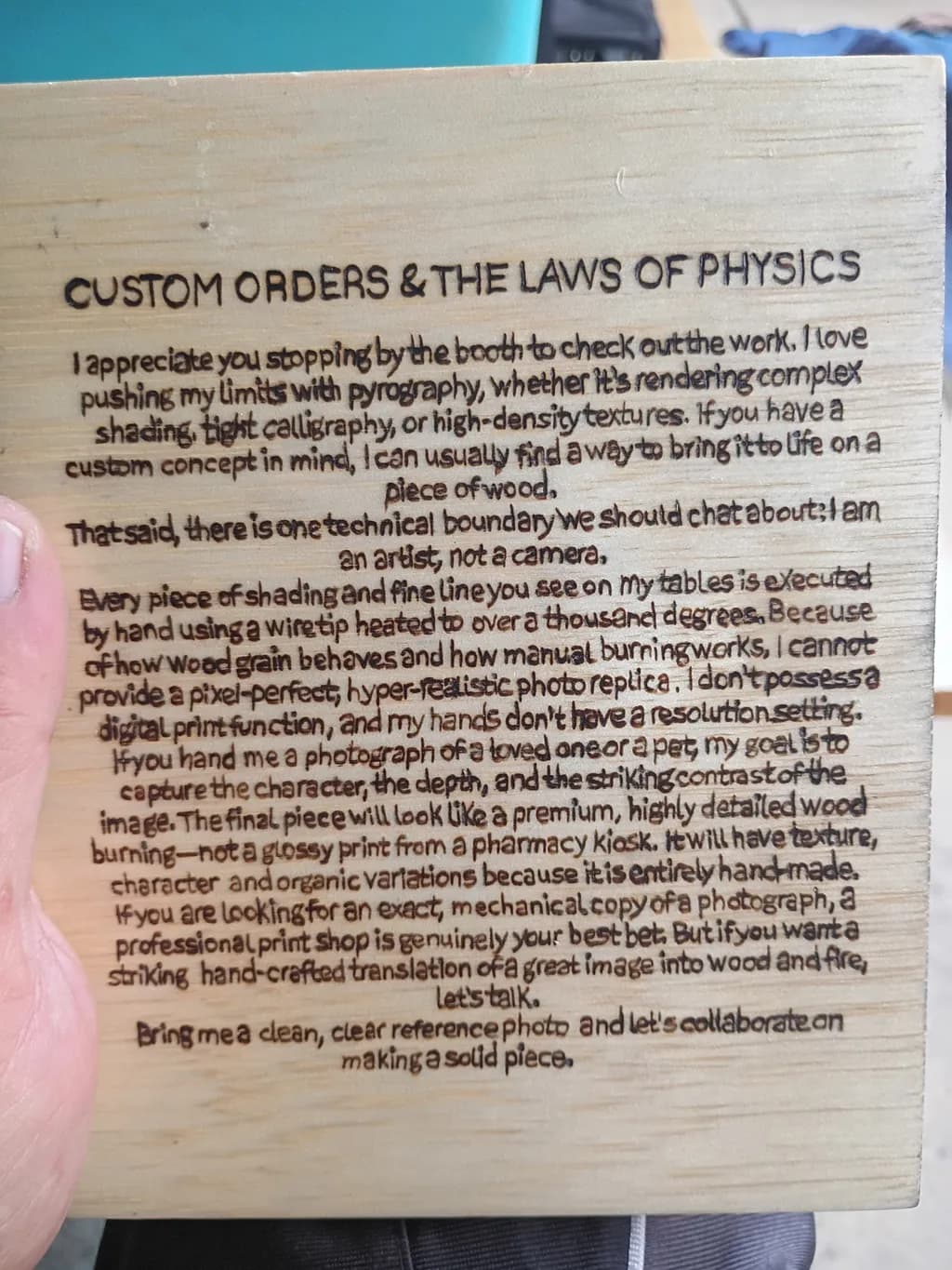 Pyrography Wood Text