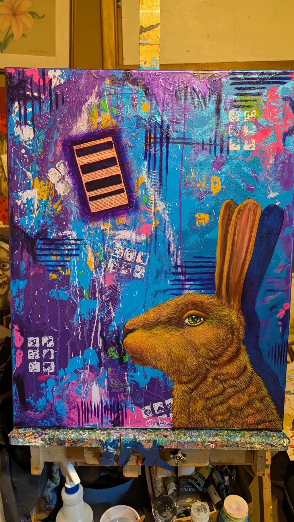 Rabbit Portrait Abstract