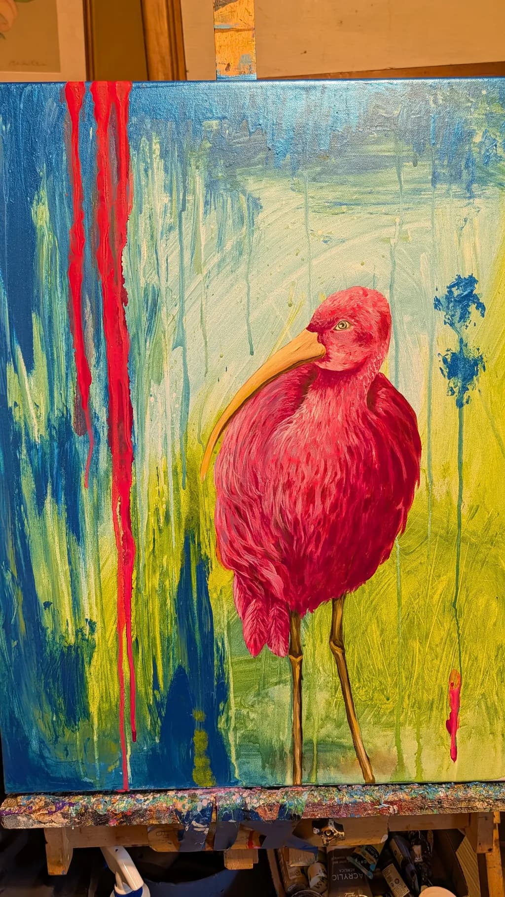 Red Bird Canvas