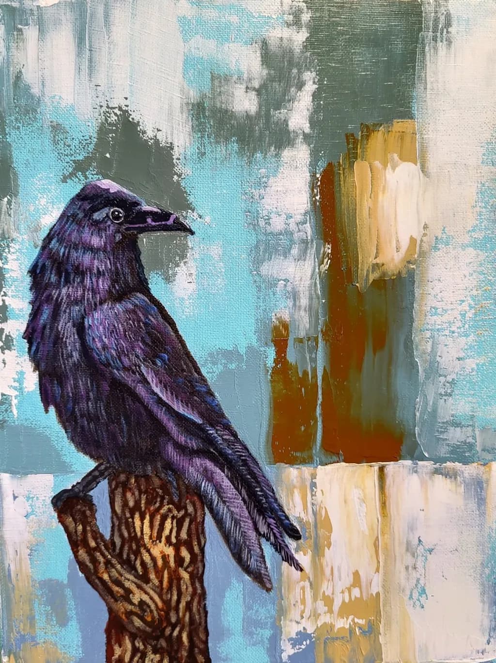 Perched Raven
