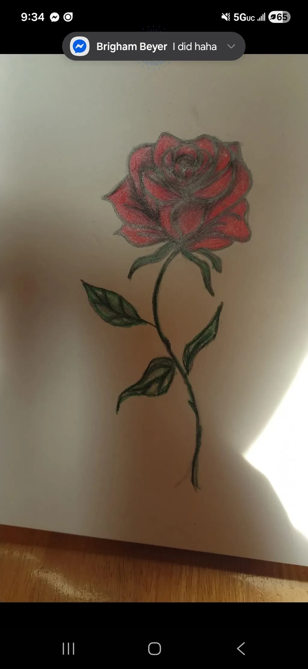 Crimson Rose Sketch