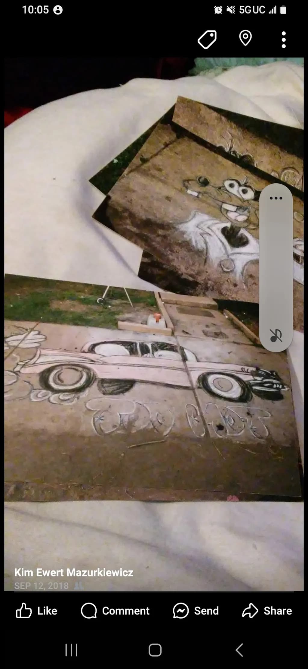 Classic Roadster Chalk Art