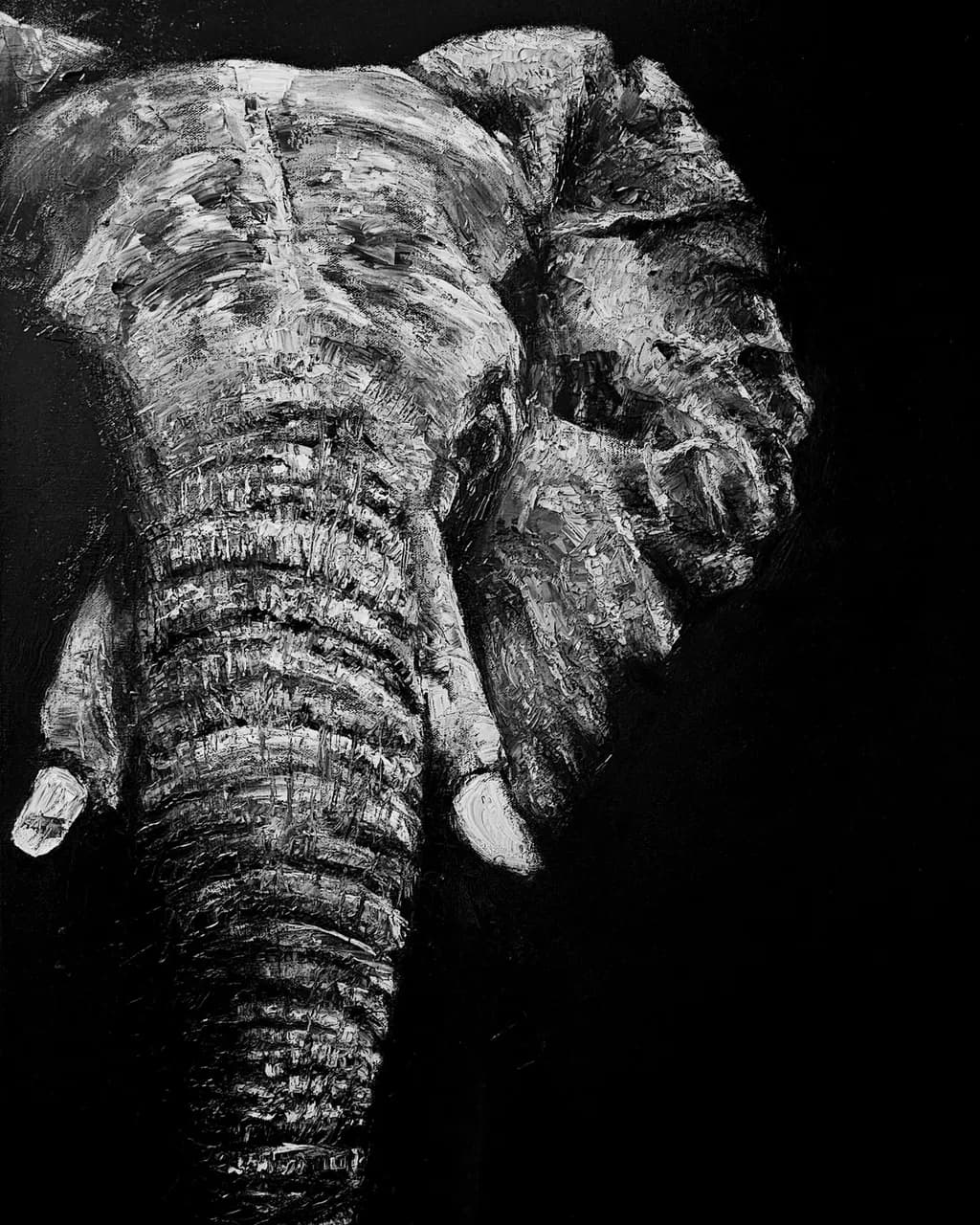 Textured Elephant Majesty