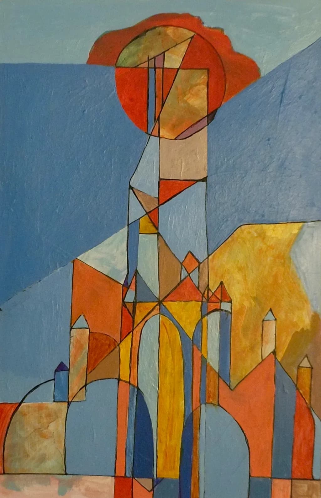 Geometric Tower Composition