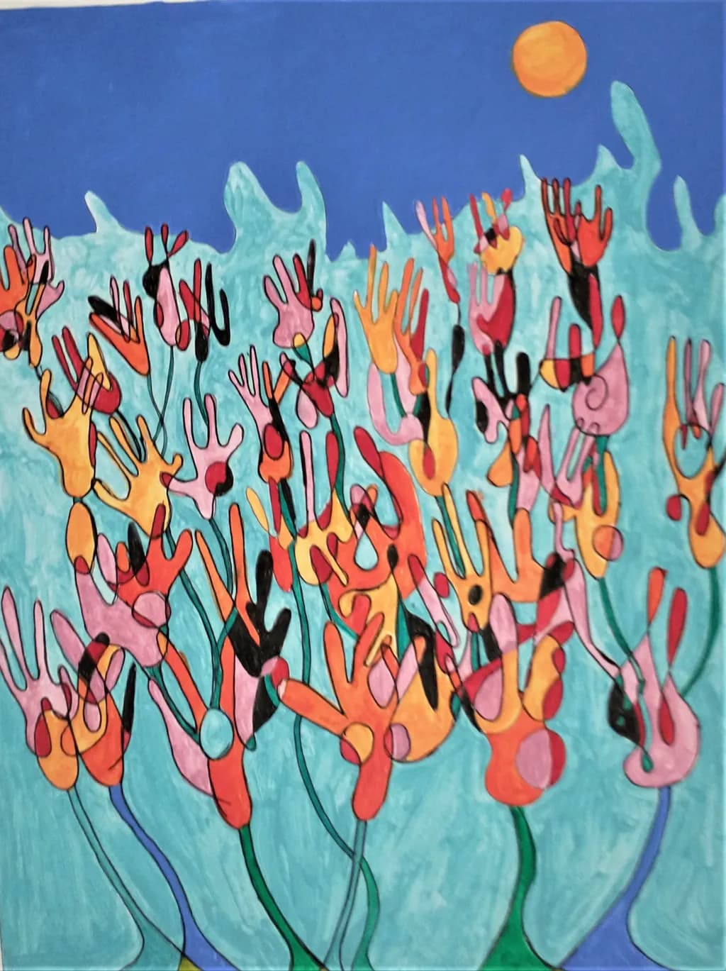 Abstract Flower Hands